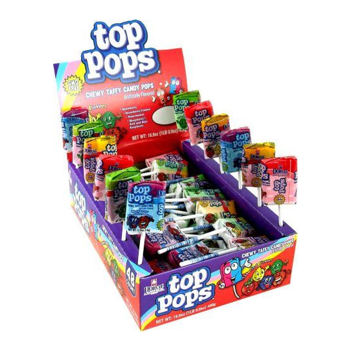 Top Pops Assorted Lollipops 0.35oz 48ct — full package