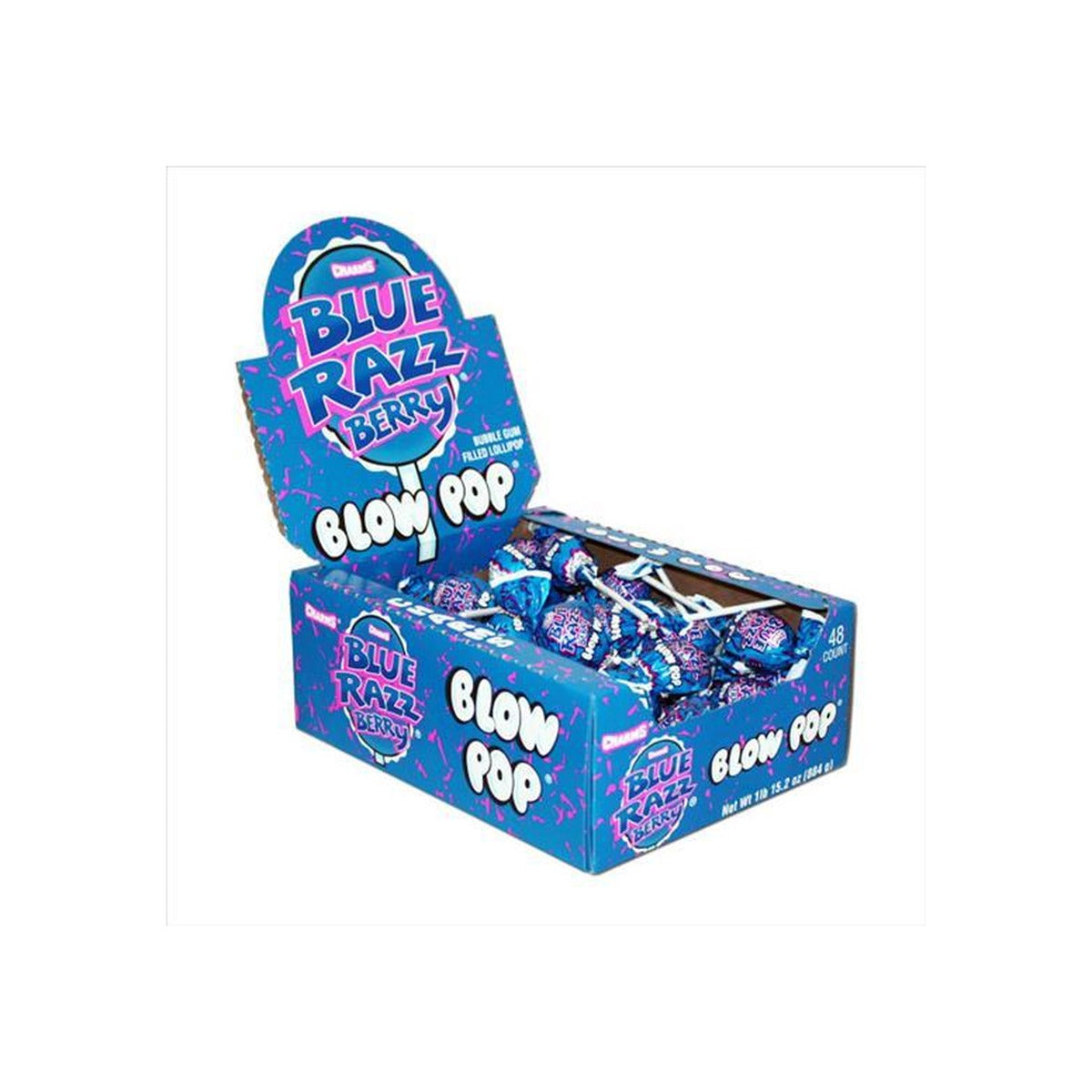 Charms Blow Pop Blue Razz 0.65oz 48ct — full package