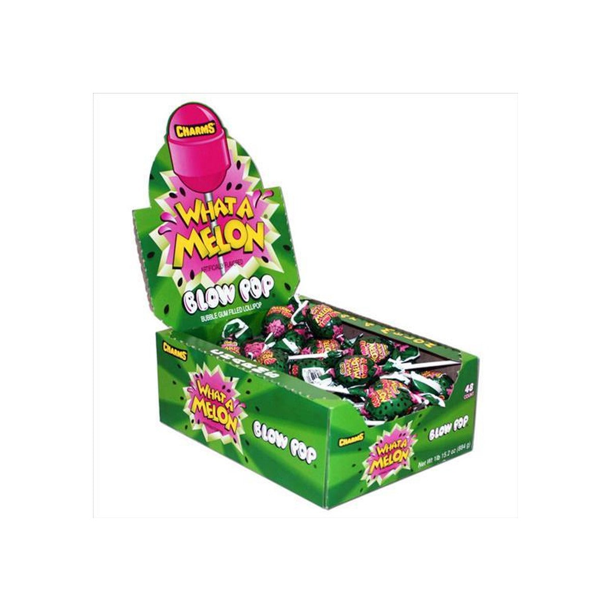 Charms Blow Pop What-A-Melon 0.65oz 48ct — full package