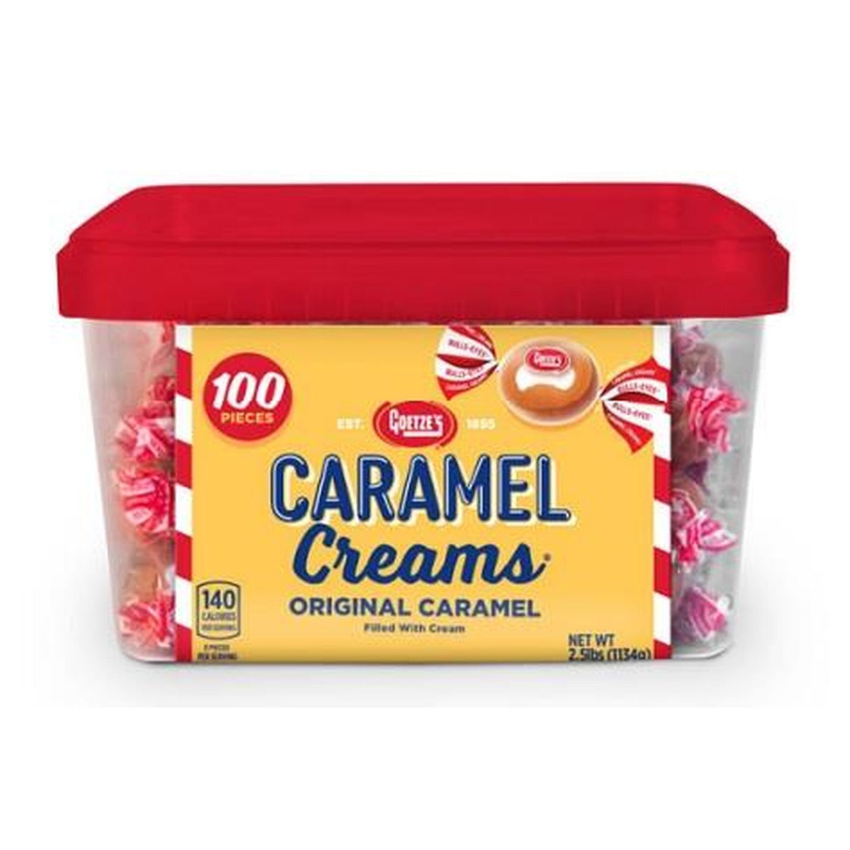 Goetze's Caramel Creams Tub 0.40oz 100ct — full package