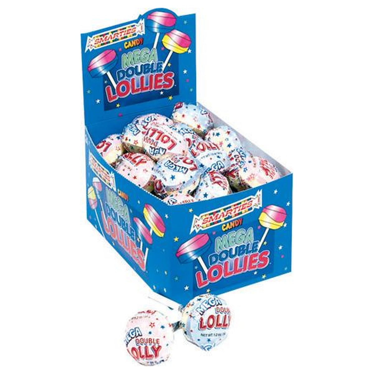 Smarties Mega Double Lollies 1.1oz 24ct — full package