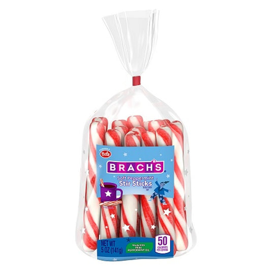 Brach's Soft Peppermint Sticks 5oz Peg Bag pack — full package