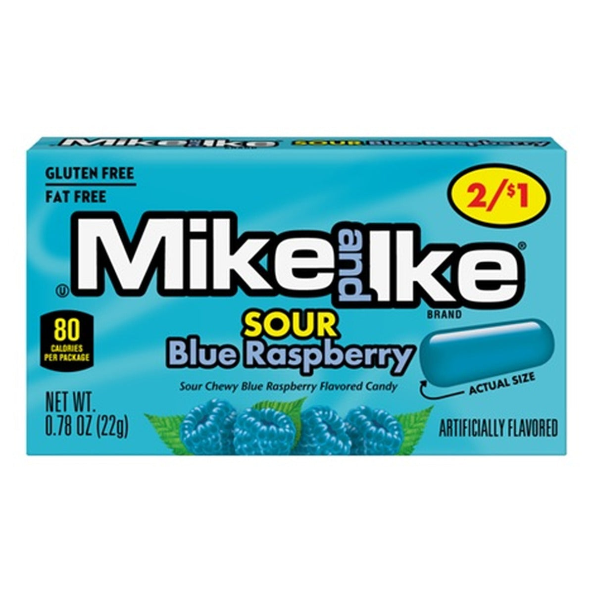 Mike and Ike Sour Blue Raspberry 0.78oz 24ct — full package