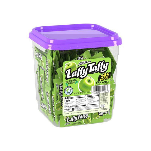 Laffy Taffy Sour Apple Mini Bars 145ct Jar — full package