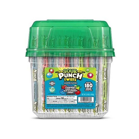 Sour Punch Twists Assorted 180ct Jar — full package