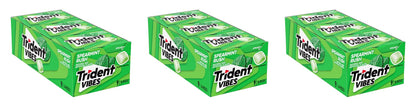 Trident Vibes Spearmint Rush Sugar-Free Gum 14pc Packs — 3-Pack