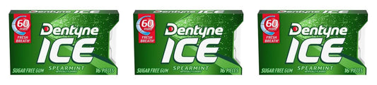 Dentyne Ice Spearmint Sugar-Free Gum 16-Piece Packs — 3-Pack