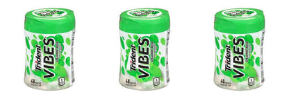 Trident Vibes Spearmint Rush Sugar-Free Gum 40pc Bottles — 3-Pack