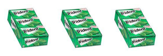 Trident Spearmint Sugar-Free Gum 14pc Packs — 3-Pack