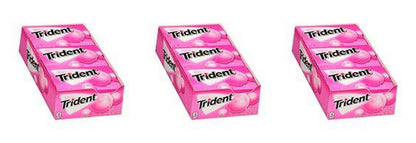 Trident Bubblegum Sugar-Free Gum 14pc Packs — 3-Pack
