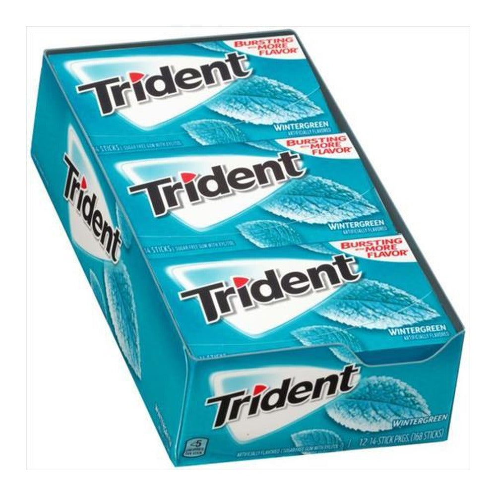 Trident Wintergreen Sugar-Free Gum 14pc Packs — pack