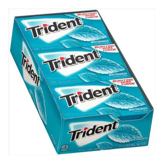 Trident Wintergreen Sugar-Free Gum 14pc Packs — pack