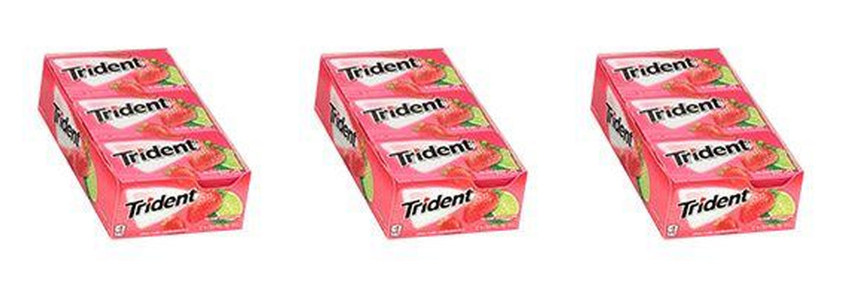 Trident Island Berry Lime Sugar-Free Gum 14pc Packs — 3-Pack