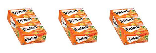 Trident Tropical Twist Sugar-Free Gum 14pc Packs — 3-Pack