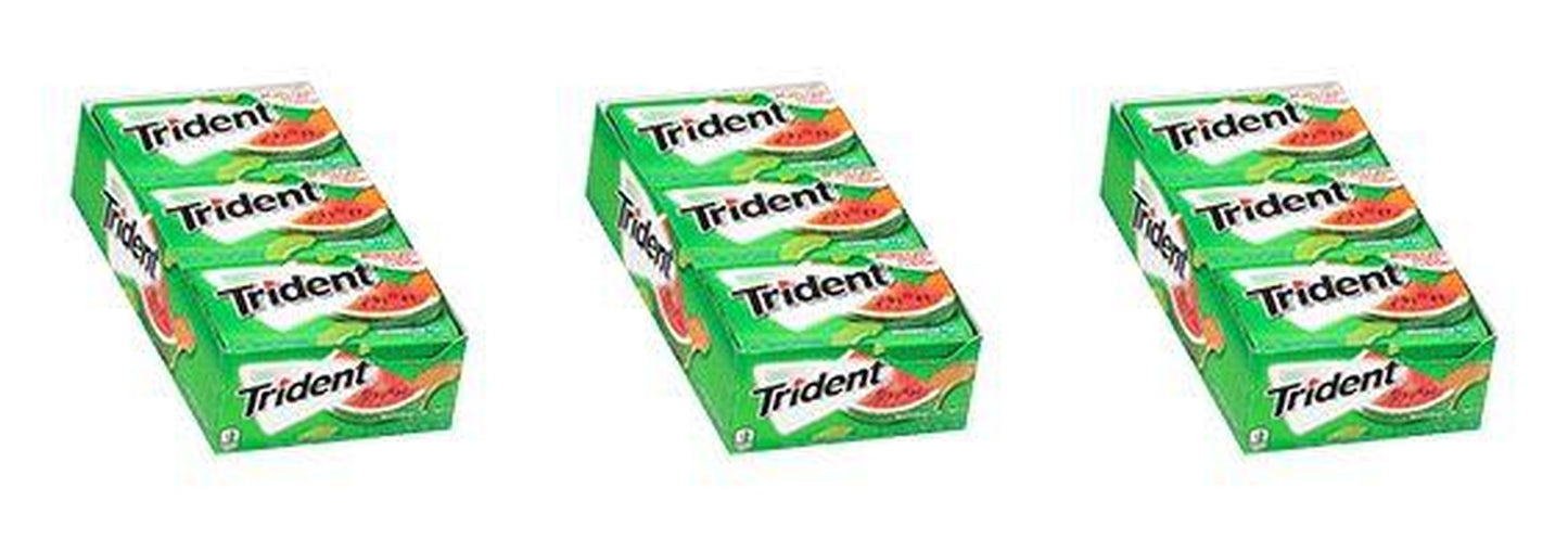 Trident Watermelon Twist Sugar-Free Gum 14pc Packs — 3-Pack