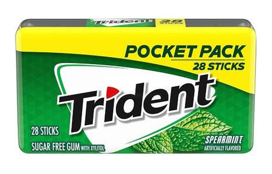 Trident Spearmint Sugar-Free Gum 28-Stick Packs — pack