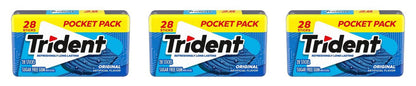 Trident Original Sugar-Free Gum 28-Stick Packs — 3-Pack