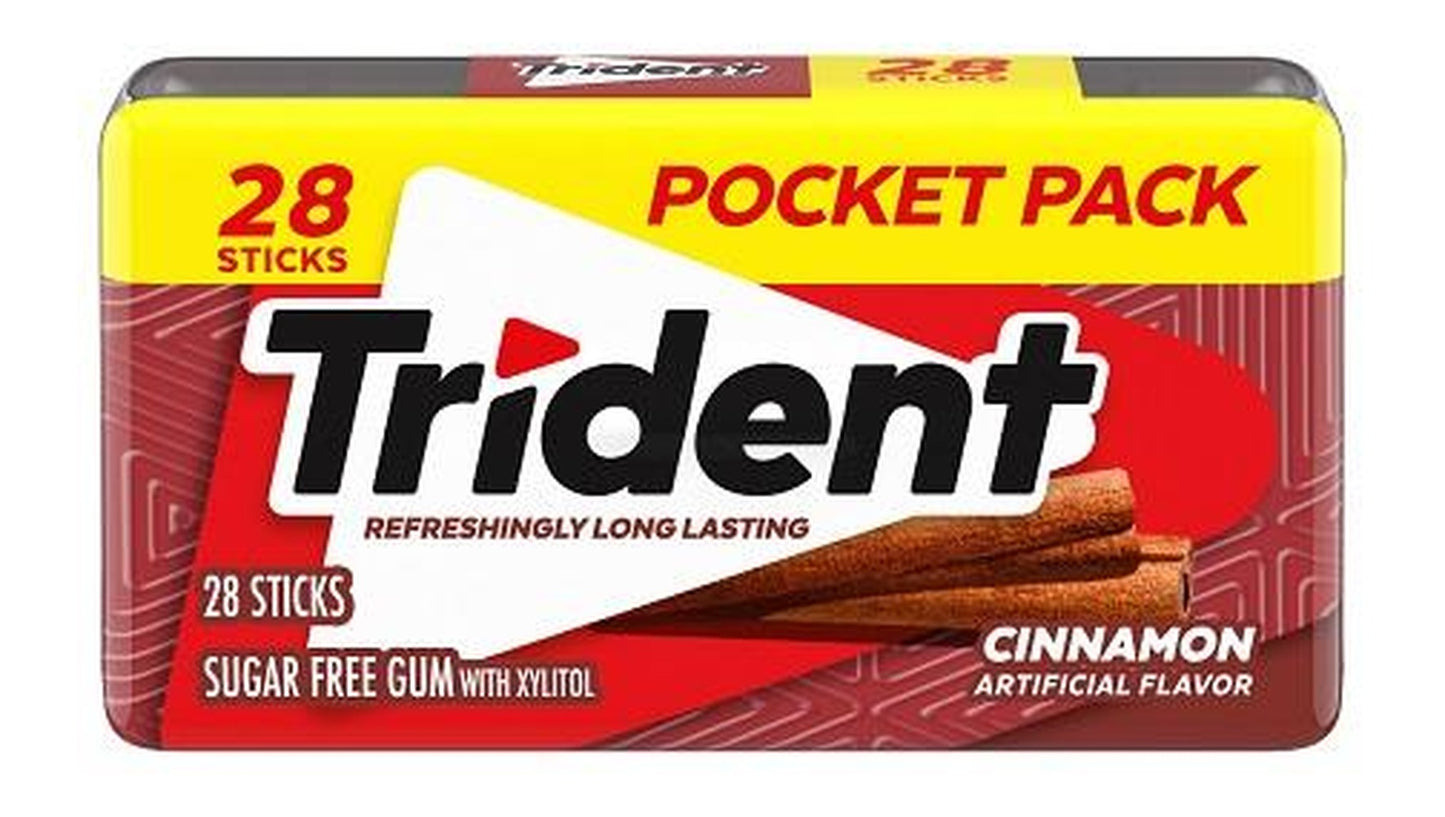 Trident Cinnamon Sugar-Free Gum 28-Stick Packs — pack