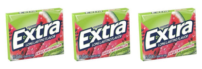 Extra Sweet Watermelon Sugar-Free Gum Party Packs 15-Stick — 3-Pack