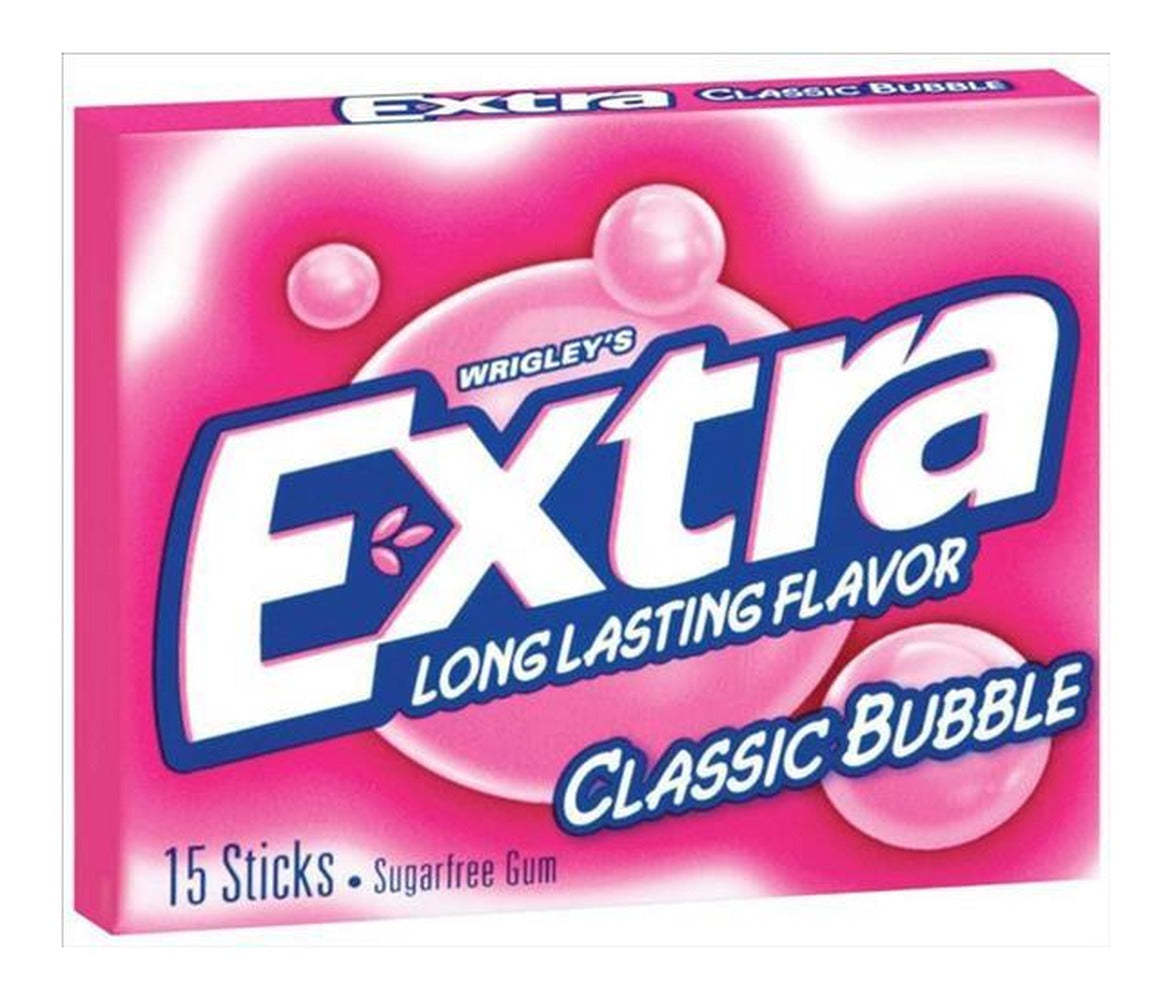 Extra Classic Bubble Sugar-Free Gum Party Packs 15-Stick — pack