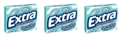 Extra Smooth Mint Sugar-Free Gum Party Packs 15-Stick — 3-Pack