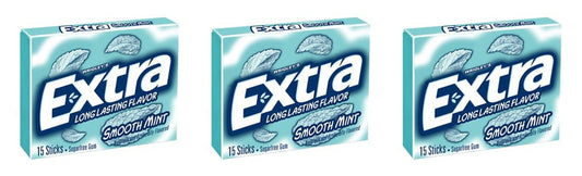 Extra Smooth Mint Sugar-Free Gum Party Packs 15-Stick — 3-Pack