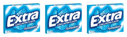 Extra Peppermint Sugar-Free Gum Party Packs 15-Stick — 3-Pack