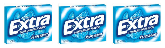 Extra Peppermint Sugar-Free Gum Party Packs 15-Stick — 3-Pack