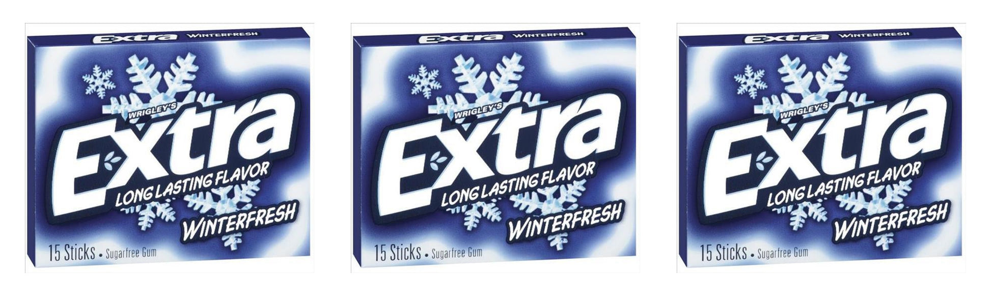 Extra Winterfresh Sugar-Free Gum Party Packs 15-Stick — 3-Pack
