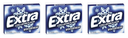 Extra Winterfresh Sugar-Free Gum Party Packs 15-Stick — 3-Pack