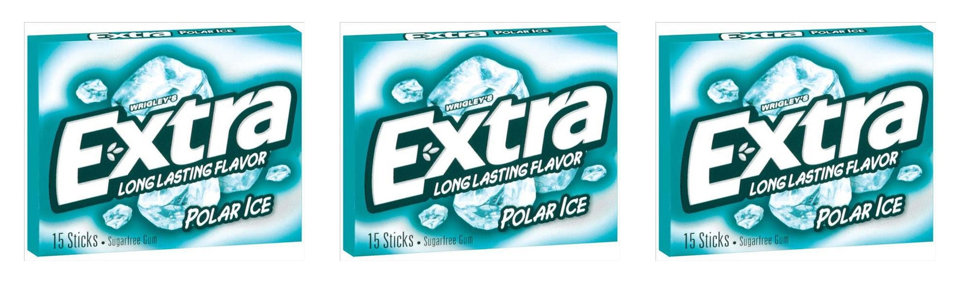 Extra Polar Ice Sugar-Free Gum Party Packs 15-Stick — 3-Pack
