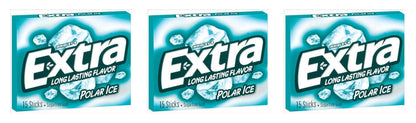 Extra Polar Ice Sugar-Free Gum Party Packs 15-Stick — 3-Pack