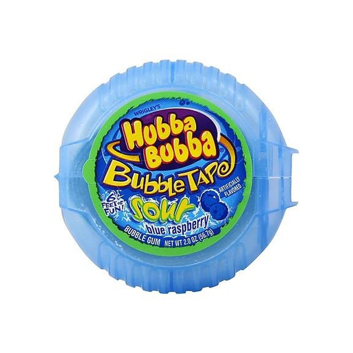 Hubba Bubba Bubble Tape Sour Blue Raspberry 2oz 12ct — full package