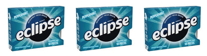 Eclipse Peppermint Sugar-Free Gum 18-Piece Packs — 3-Pack