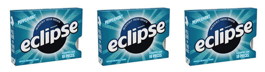 Eclipse Peppermint Sugar-Free Gum 18-Piece Packs — 3-Pack