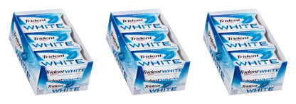 Trident White Peppermint Sugar-Free Gum 16pc Packs — 3-Pack