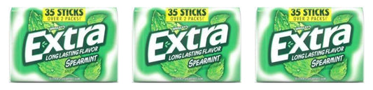 Extra Spearmint Sugar-Free Gum 35-Stick Packs — 3-Pack