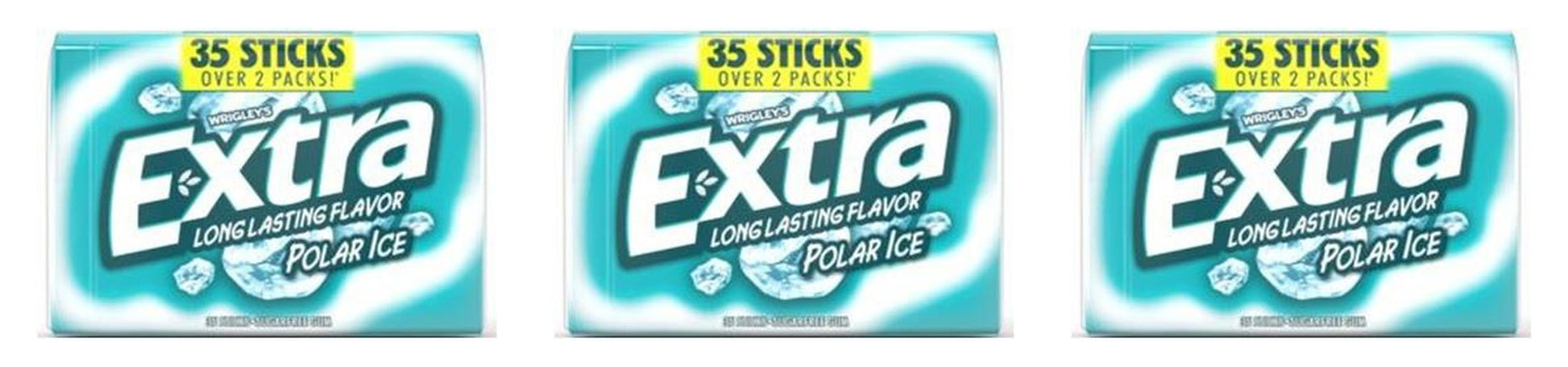 Extra Polar Ice Sugar-Free Gum 35-Stick Packs — 3-Pack