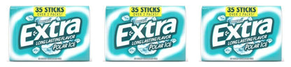 Extra Polar Ice Sugar-Free Gum 35-Stick Packs — 3-Pack