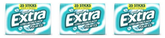 Extra Polar Ice Sugar-Free Gum 35-Stick Packs — 3-Pack