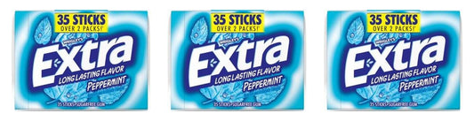 Extra Peppermint Sugar-Free Gum 35-Stick Packs — 3-Pack