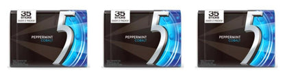 5 Gum Peppermint Cobalt Sugar-Free 35-Stick Packs — 3-Pack