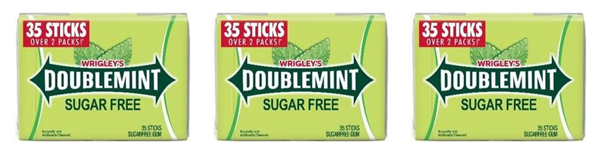 Extra Doublemint Sugar-Free Gum 35-Stick Packs — 3-Pack