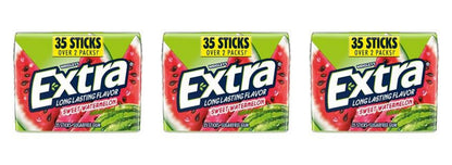 Extra Sweet Watermelon Sugar-Free Gum 35-Stick Packs — 3-Pack