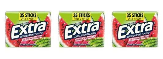 Extra Sweet Watermelon Sugar-Free Gum 35-Stick Packs — 3-Pack