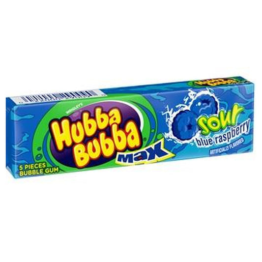 Hubba Bubba Sour Blue Raspberry Gum 18ct (5 Piece) — full package