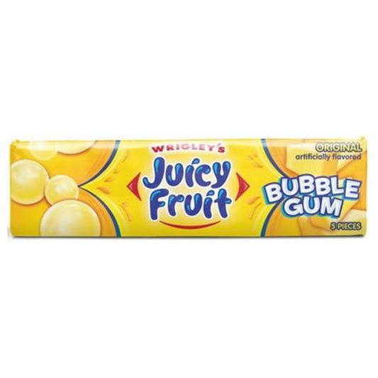Juicy Fruit Original Bubble Gum 18ct (5 Piece) — full package