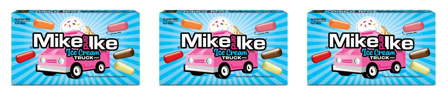 Mike and Ike Ice Cream Truck Mix 4.25oz Theater Boxes — 3-Pack