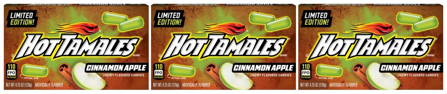 Hot Tamales Cinnamon Apple 4.25oz Theater Boxes — 3-Pack