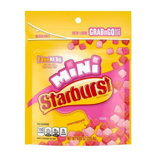 Starburst Mini Fave Reds 8oz Pouch pack — full package